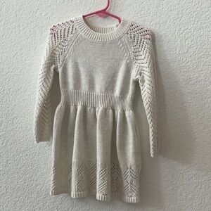 Cat & Jack Elegant Cream Knit Kids Dress Size 2T